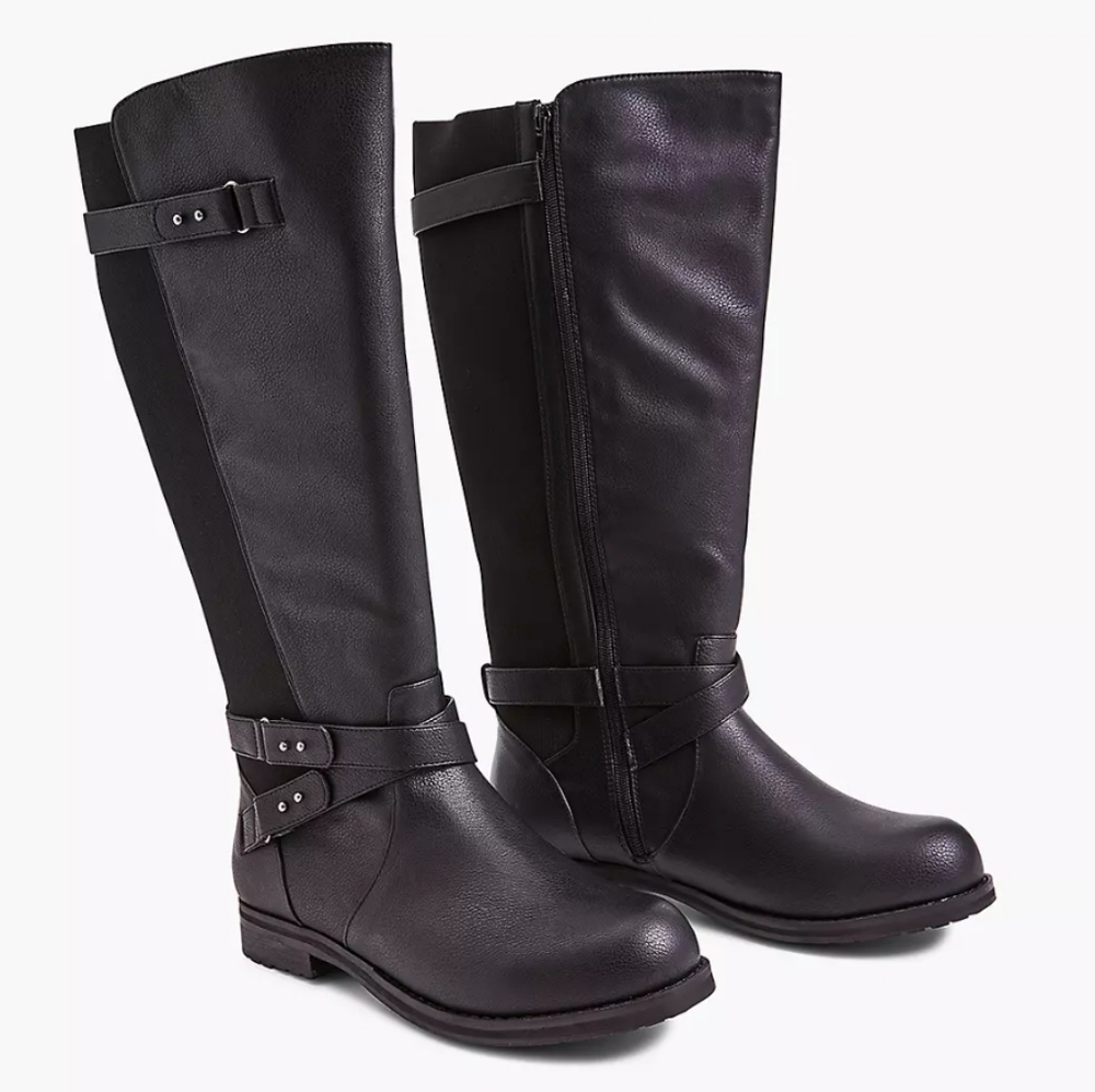 Lane Bryant 9W Wide Calf Ascena Black Boots New - Picture 5 of 15